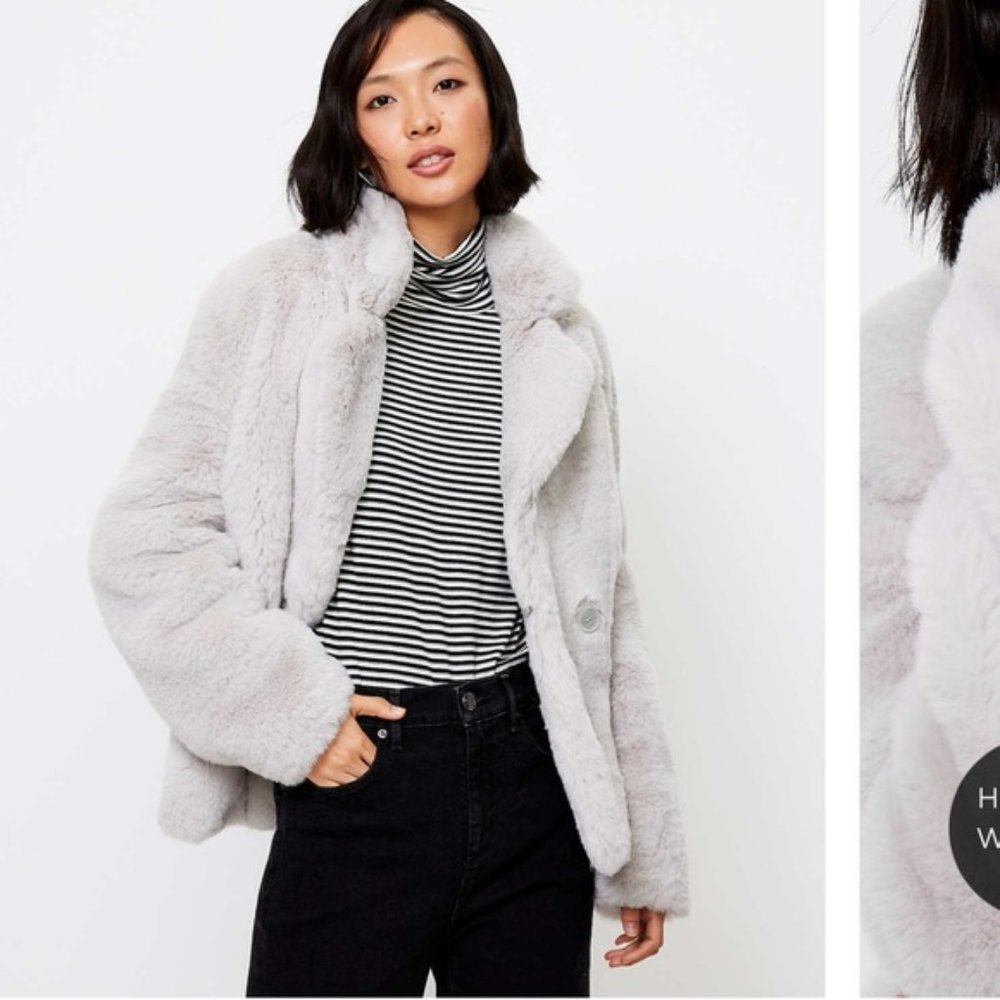 BNWT - LOFT Faux Fur Jacket